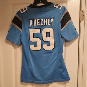 Carolina PANTHERS Blue Football Jersey with Number 59 KUECHLY